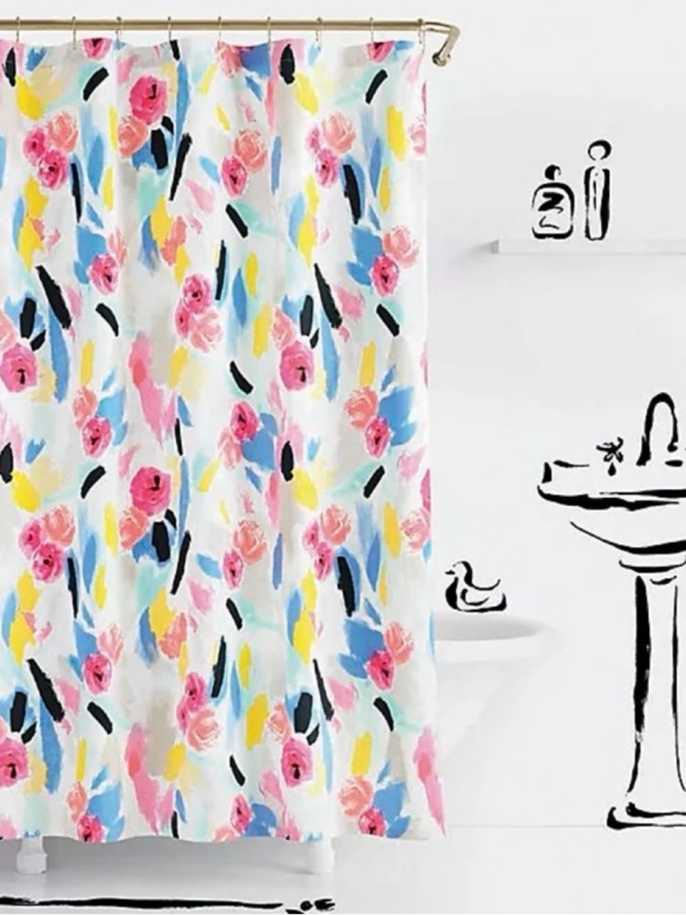 Kate Spade Paintball Shower Curtain 70” x 73"